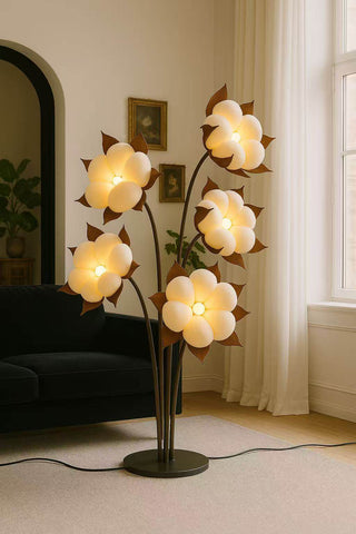 Green Blossom Floor Lamp-Neutral Decor