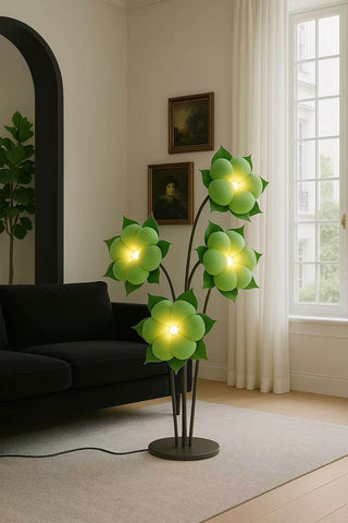 Green Blossom Floor Lamp-Neutral Decor