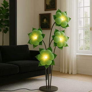 Green Blossom Floor Lamp-Neutral Decor