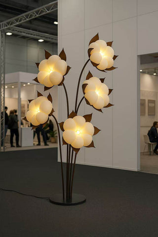 Green Blossom Floor Lamp-Neutral Decor