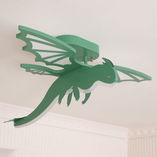 Lustra Plafonnier Dinosaure Vert LED