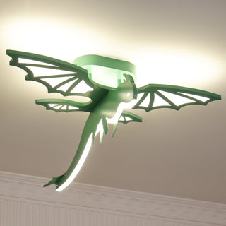 Lustra Plafonnier Dinosaure Vert LED