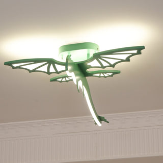 Lustra Plafonnier Dinosaure Vert LED