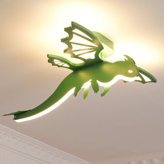 Lustra Plafonnier Dinosaure Vert LED