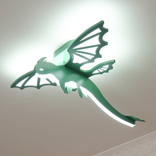 Lustra Plafonnier Dinosaure Vert LED