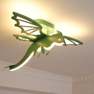 Lustra Plafonnier Dinosaure Vert LED