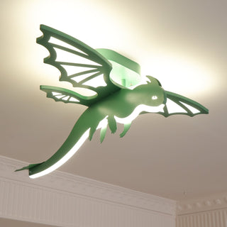 Lustra Plafonnier Dinosaure Vert LED