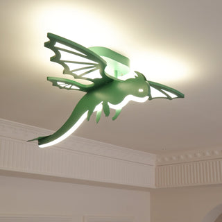 Lustra Plafonnier Dinosaure Vert LED
