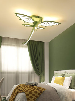 Lustra Plafonnier Dinosaure Vert LED