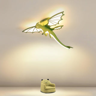 Lustra Plafonnier Dinosaure Vert LED