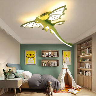 Lustra Plafonnier Dinosaure Vert LED