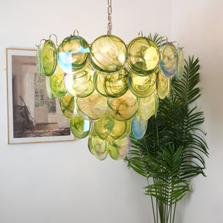 Aurora Lustre en Verre de Murano Vert