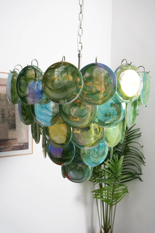 Aurora Lustre en Verre de Murano Vert