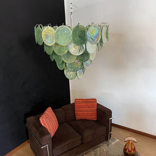 Aurora Lustre en Verre de Murano Vert
