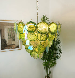 Aurora Lustre en Verre de Murano Vert