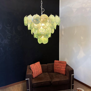 Aurora Lustre en Verre de Murano Vert