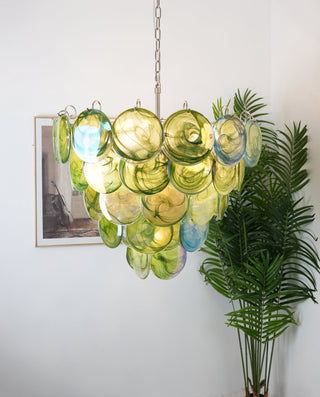 Aurora Lustre en Verre de Murano Vert