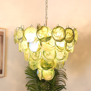 Aurora Lustre en Verre de Murano Vert