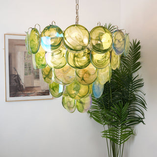Aurora Lustre en Verre de Murano Vert