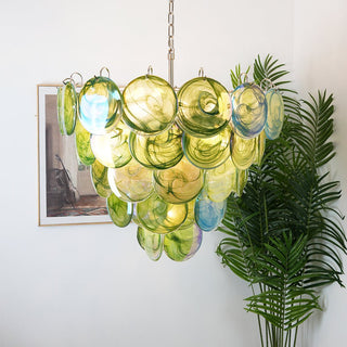 Aurora Lustre en Verre de Murano Vert