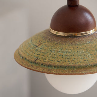 Macell Suspension en Bois Et Céramique d'Art Nordique