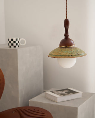 Ulsilia Suspension Art en Bois et Céramique