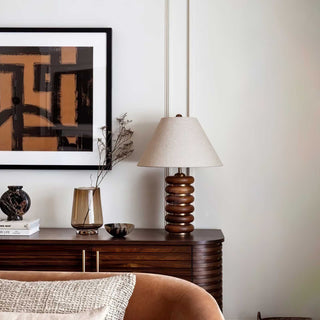 Norah Minimalist Wood Table Lamp-Neutral Decor