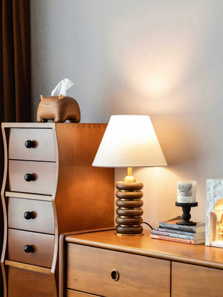 Norah Minimalist Wood Table Lamp-Neutral Decor