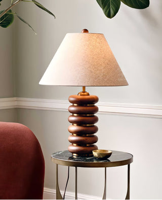 Norah Minimalist Wood Table Lamp-Neutral Decor