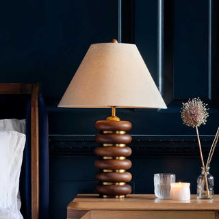 Norah Minimalist Wood Table Lamp-Neutral Decor