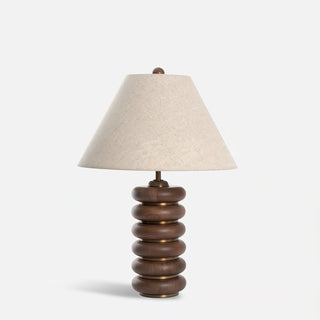 Norah Minimalist Wood Table Lamp-Neutral Decor