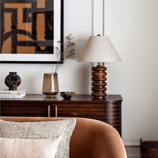 Norah Minimalist Wood Table Lamp-Neutral Decor