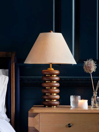 Norah Minimalist Wood Table Lamp-Neutral Decor