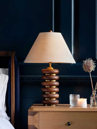 Norah Minimalist Wood Table Lamp-Neutral Decor