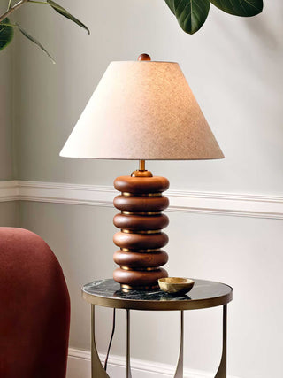 Norah Minimalist Wood Table Lamp-Neutral Decor