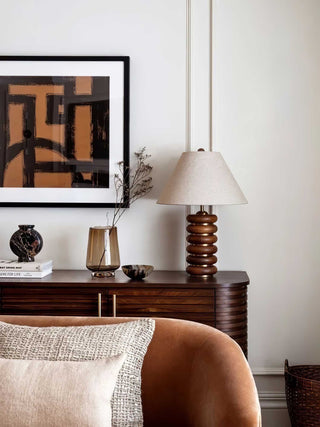 Norah Minimalist Wood Table Lamp-Neutral Decor