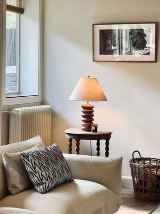 Norah Minimalist Wood Table Lamp-Neutral Decor