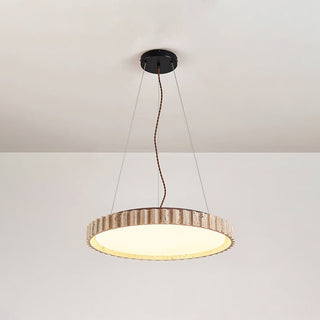 Elvenis Suspension Circulaire en Travertin