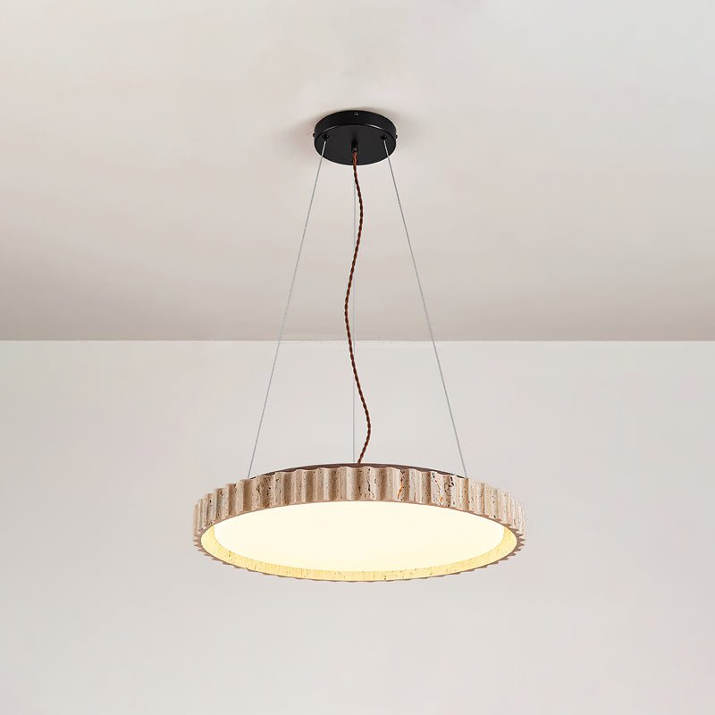 Velenna Suspension Circulaire en Travertin