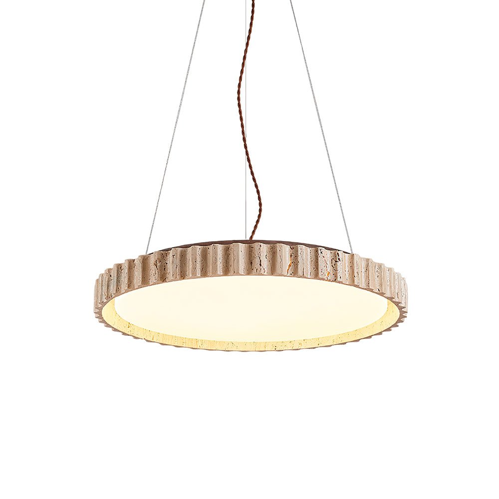 Velenna Suspension Circulaire en Travertin