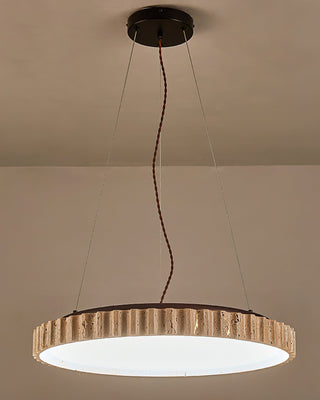 Elvenis Suspension Circulaire en Travertin
