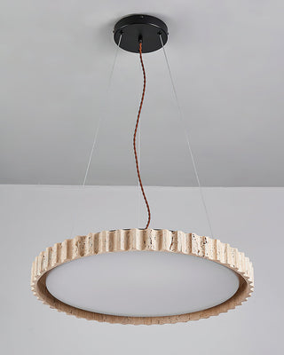 Elvenis Suspension Circulaire en Travertin
