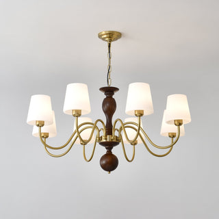 Lustra Lustre Laiton Bois Rustique Vintage
