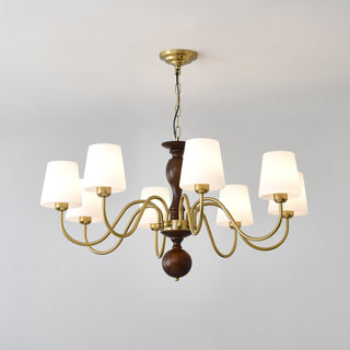 Lustra Lustre Laiton Bois Rustique Vintage