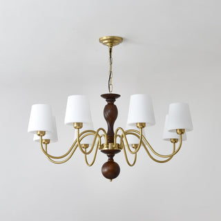 Lustra Lustre Laiton Bois Rustique Vintage