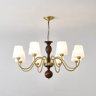 Lustra Lustre Laiton Bois Rustique Vintage