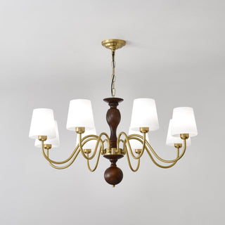 Lustra Lustre Laiton Bois Rustique Vintage