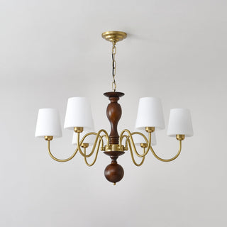 Lustra Lustre Laiton Bois Rustique Vintage