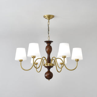 Lustra Lustre Laiton Bois Rustique Vintage