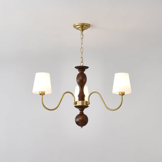 Lustra Lustre Laiton Bois Rustique Vintage